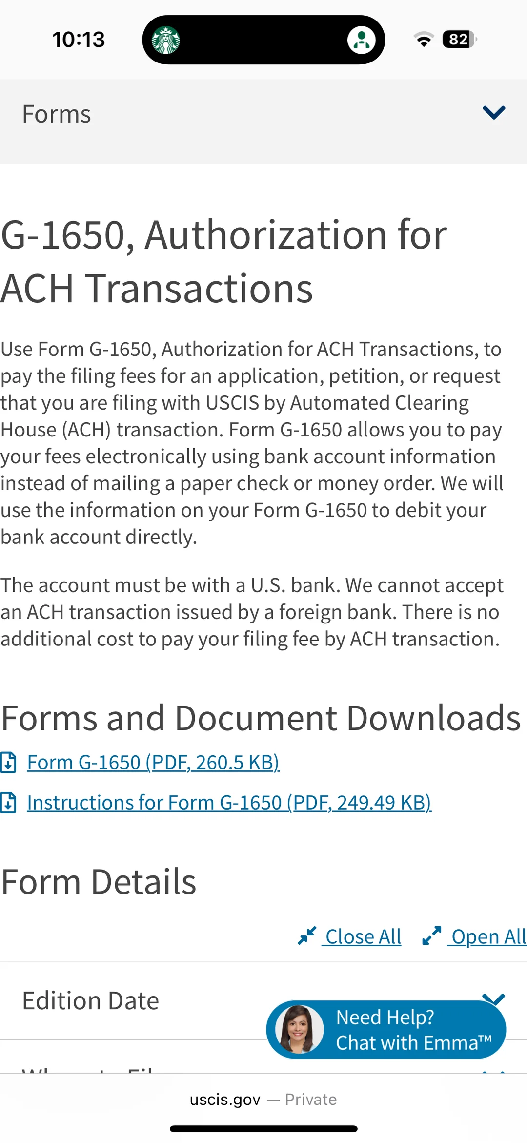 USCIS 新方法付款成功，第 2 张，共 2 张