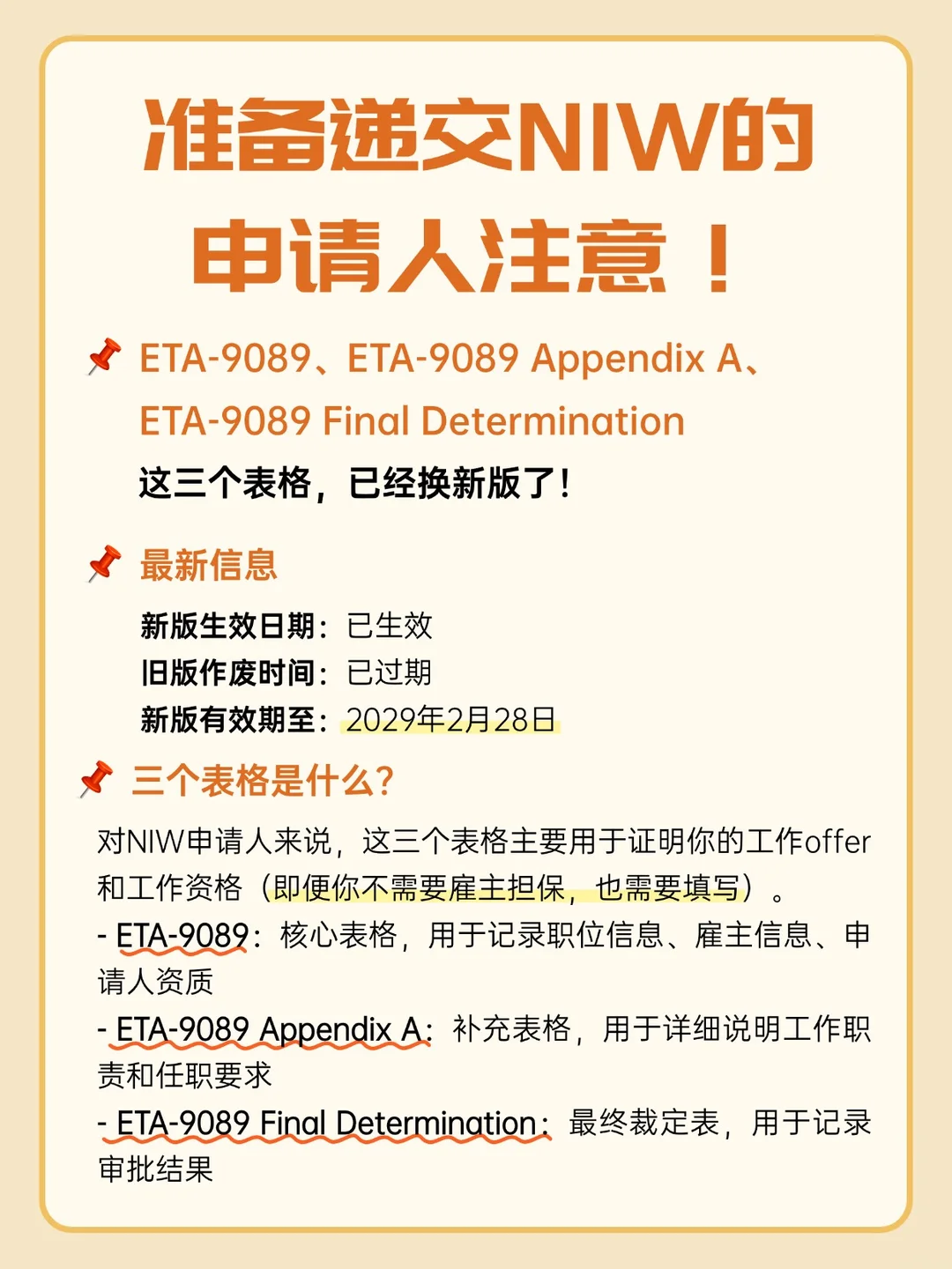 注意！NIW表格更新！旧版已作废，第 2 张，共 3 张